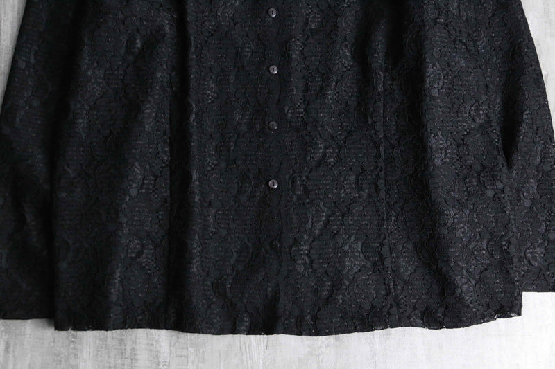 black color lace shirt jacket