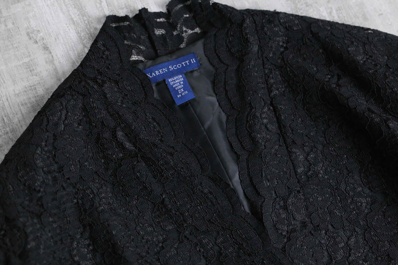 black color lace shirt jacket