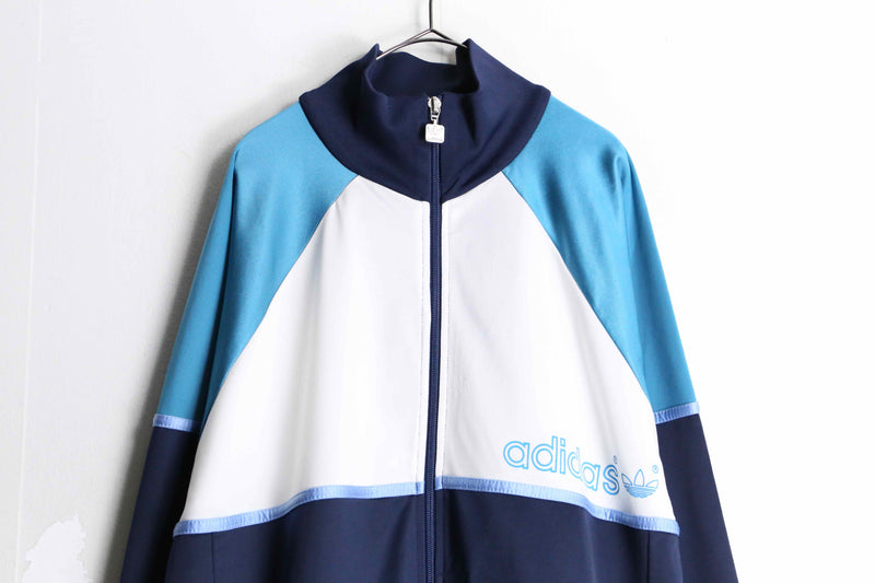 80's "adidas" blue torn track jacket