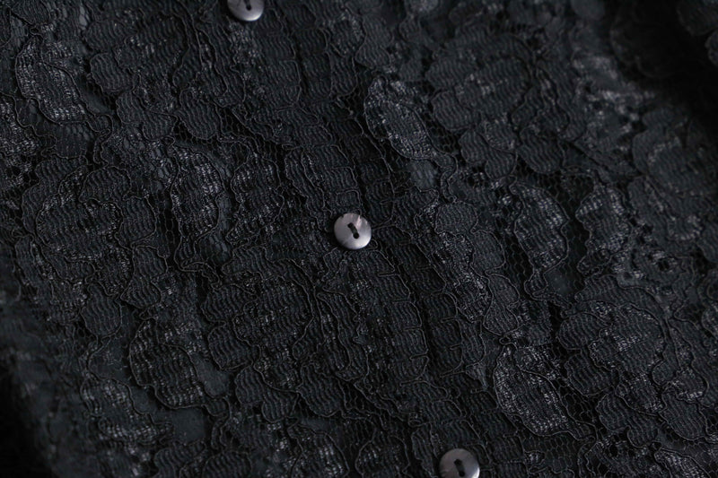 black color lace shirt jacket
