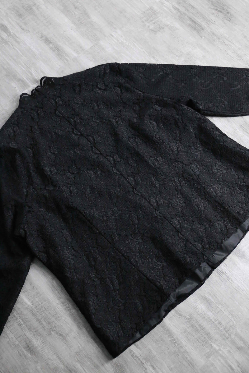 black color lace shirt jacket