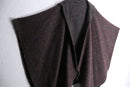 warm tone melange long hooded wool poncho