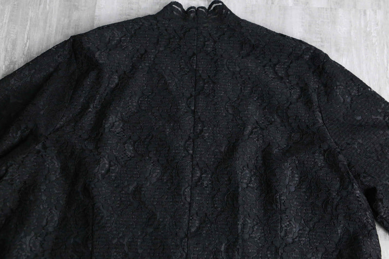 black color lace shirt jacket