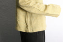 pastel yellow multi nep linen shirt