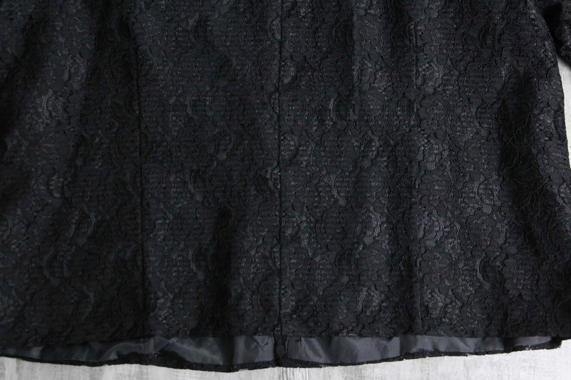 black color lace shirt jacket