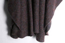 warm tone melange long hooded wool poncho