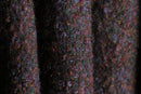 warm tone melange long hooded wool poncho