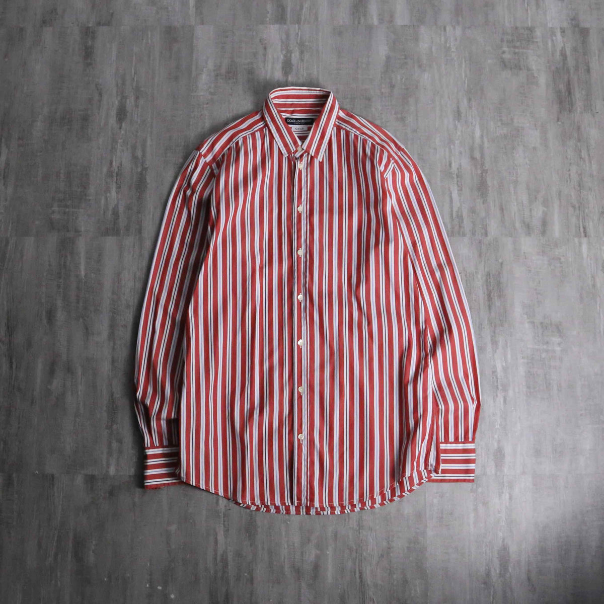 DOLCE&GABBANA gold ストライプシャツ DOLCE & GABBANA stripe dress shirt 