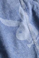 2000s PLAY BOY rabbit head denim tracker jacket