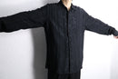 black cotton woven stripe shirt