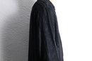 black cotton woven stripe shirt