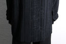 black cotton woven stripe shirt