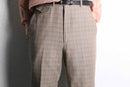 dusty tone check no-tuck slacks