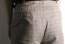 dusty tone check no-tuck slacks