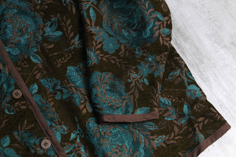 botanical embroidery design reversible jacket