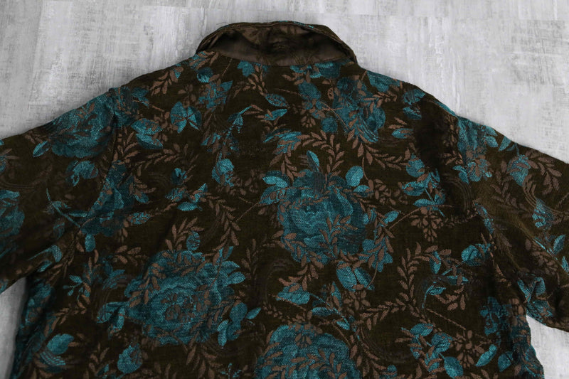 botanical embroidery design reversible jacket