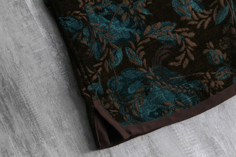 botanical embroidery design reversible jacket