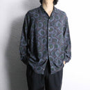 dark tone circle design open collar shirts