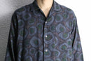 dark tone circle design open collar shirts