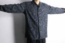 dark tone circle design open collar shirts