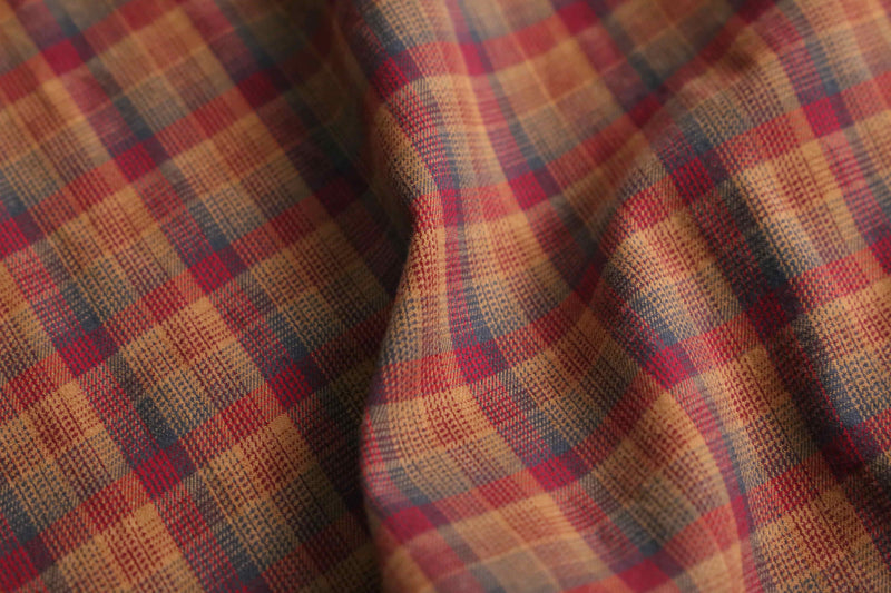 “Columbia” warm color tartan check shirt
