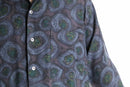 dark tone circle design open collar shirts