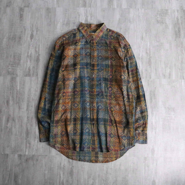 obelisk × check pattern cotton shirt