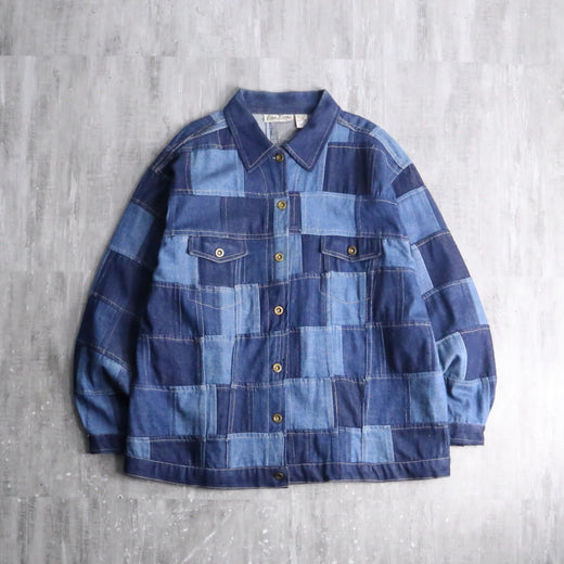 crazy patchwork denim jacket