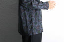dark tone circle design open collar shirts