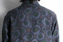 dark tone circle design open collar shirts