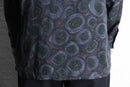 dark tone circle design open collar shirts