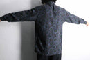 dark tone circle design open collar shirts
