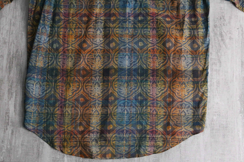 obelisk × check pattern cotton shirt