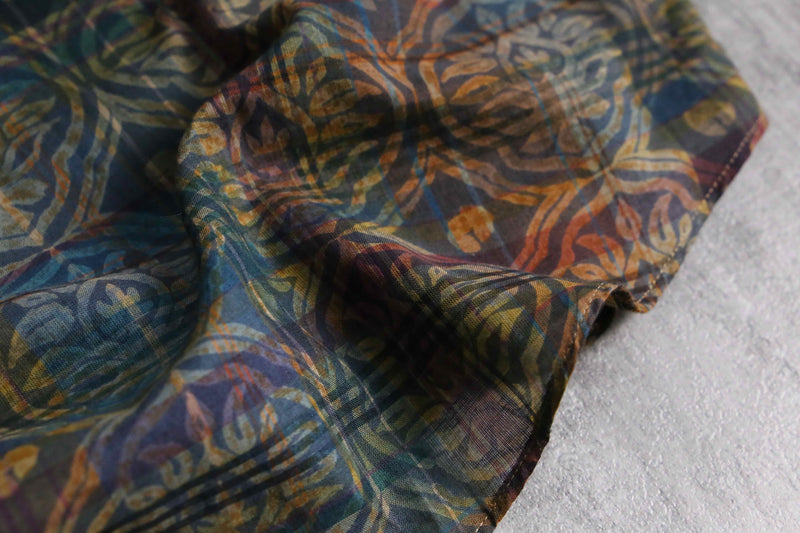 obelisk × check pattern cotton shirt