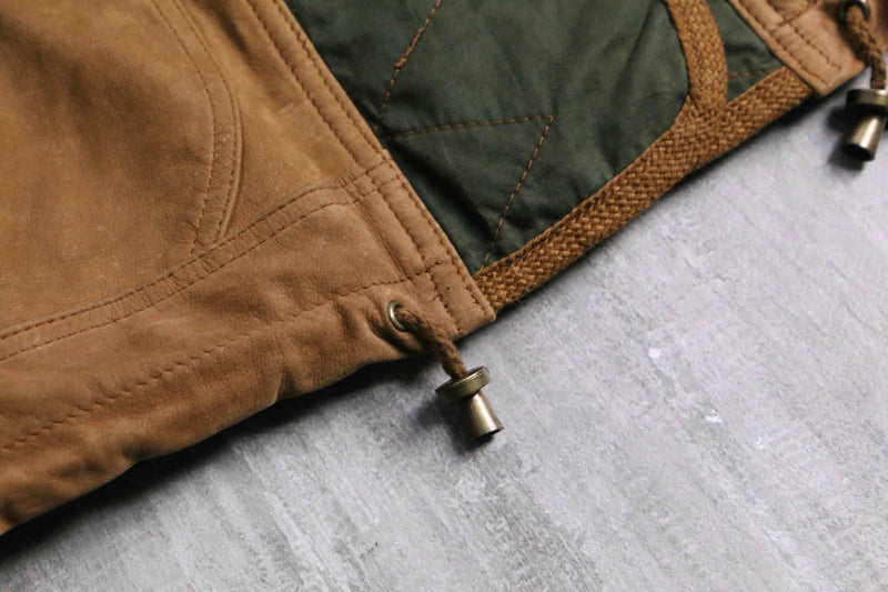 switch design leather hoodie