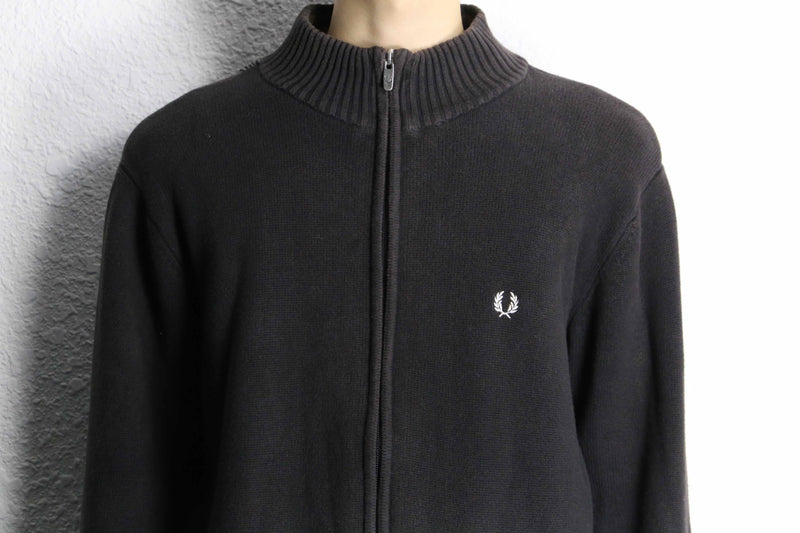 "Fred Perry" brown drivers knit