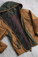 switch design leather hoodie