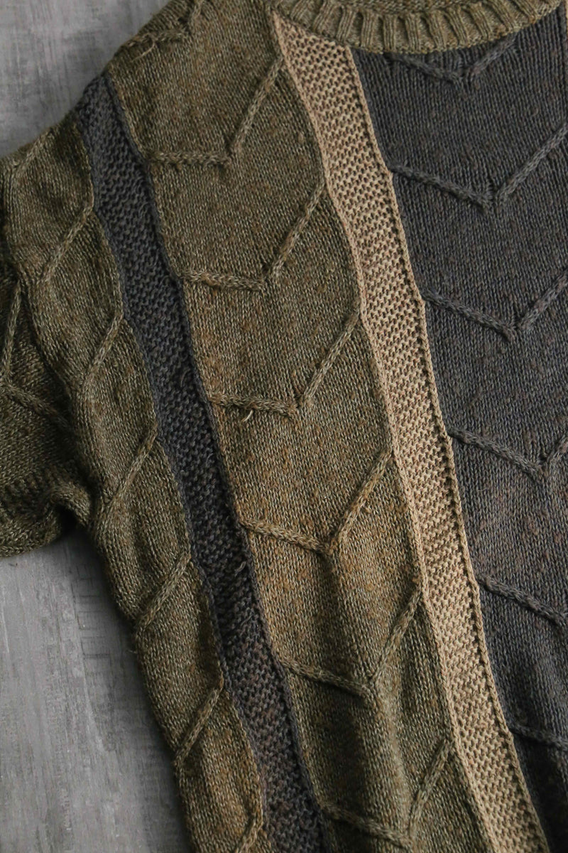 1990-00s PERRY ELLIS geometric cotton knit