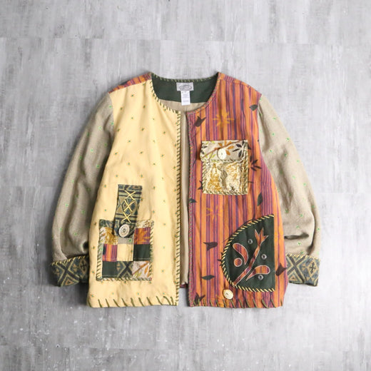 patchwork crazy pattern jacket