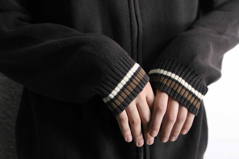 "Fred Perry" brown drivers knit