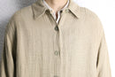 ivory linen rayon shirt jacket