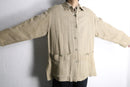 ivory linen rayon shirt jacket