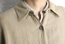 ivory linen rayon shirt jacket