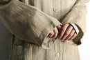 ivory linen rayon shirt jacket