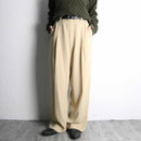 ivory stripe pattern 1tuck wide slacks