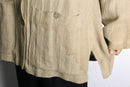 ivory linen rayon shirt jacket