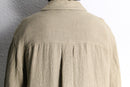 ivory linen rayon shirt jacket