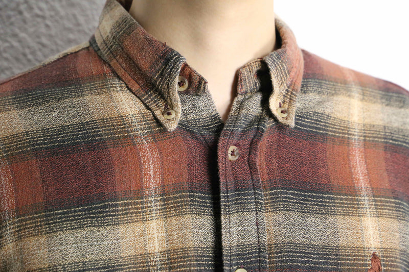 “Marlboro Classics” brown check cotton shirt