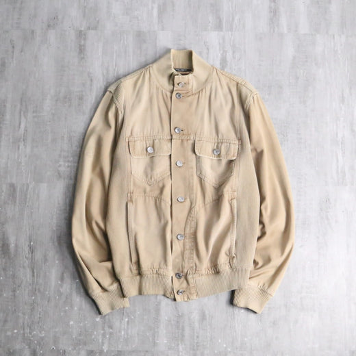 “DOLCE&GABBANA”beige hybrid tracker blouson