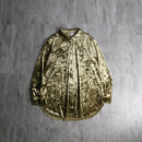 2000s gold crush velour shirt